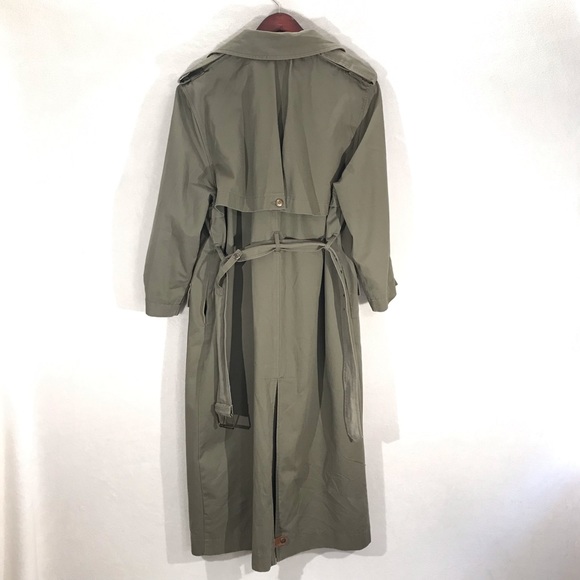 Authentic vintage TOGETHER canvas cargo military style trench coat olive green - Picture 9 of 14